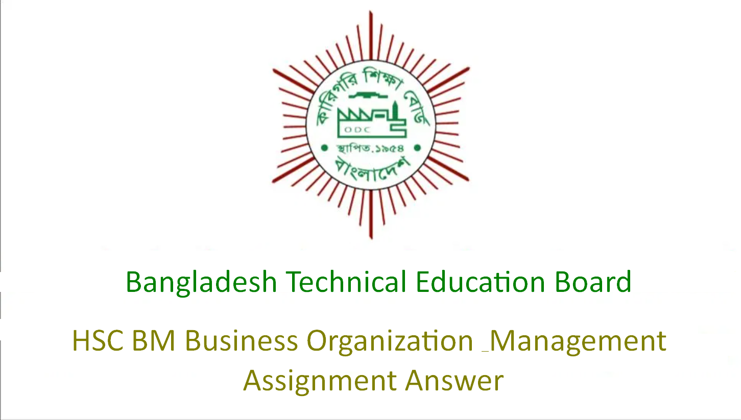 HSC BM Business Organization & Management Assignment