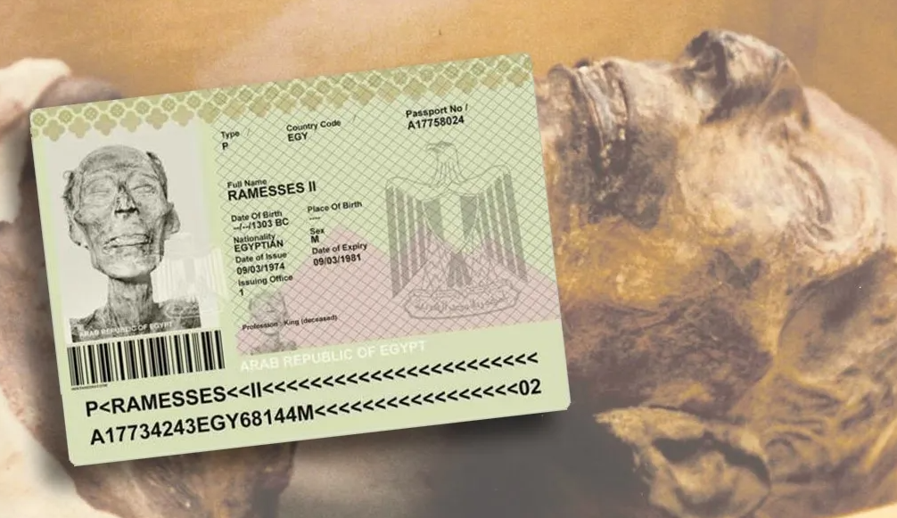 Pharaoh's passport made